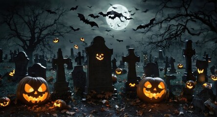 halloween background with pumpkin