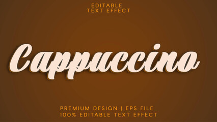 Editable text effect - Cappuccino 3d 