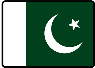 Pakistan Flag Smooth rectangle icon