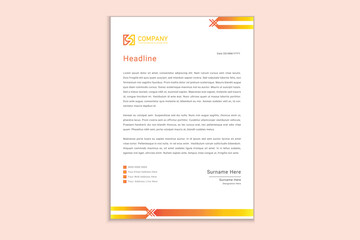 Modern Business Letterhead Design Template  for Corporate and Business Use