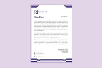 Modern Business Letterhead Design Template  for Corporate and Business Use