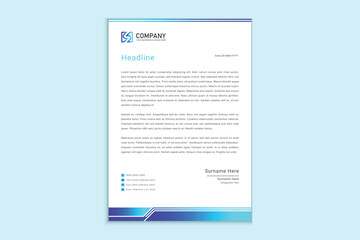 Modern Business Letterhead Design Template  for Corporate and Business Use
