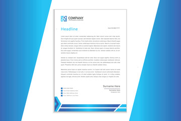 Modern Business Letterhead Design Template  for Corporate and Business Use