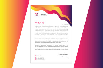 Modern Business Letterhead Design Template  for Corporate and Business Use