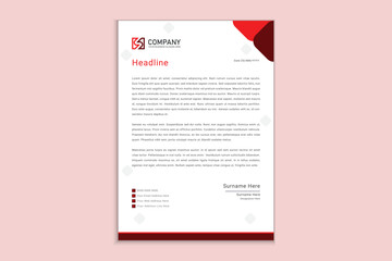 Modern Business Letterhead Design Template  for Corporate and Business Use