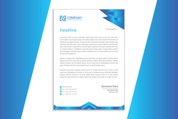 Modern Business Letterhead Design Template  for Corporate and Business Use