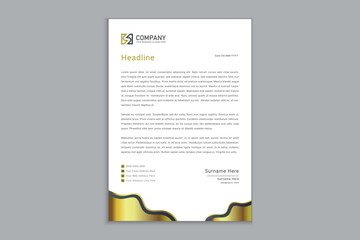 Modern Business Letterhead Design Template  for Corporate and Business Use