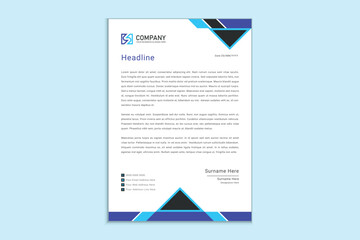Modern Business Letterhead Design Template  for Corporate and Business Use