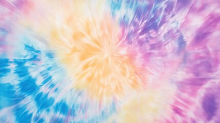 Obraz premium Soft pastel-colored tie-dye pattern with gentle swirling shapes, creating a soothing background.