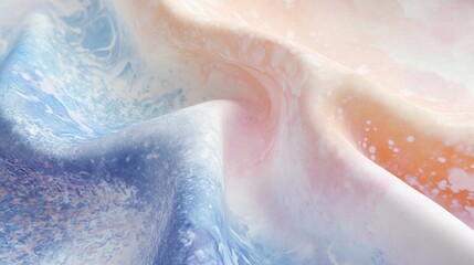 Fototapeta premium Soft pastel-colored tie-dye pattern with intricate swirling shapes, creating a dreamy and calming aesthetic.