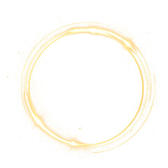 PNG Elegant golden sparkling circular frame