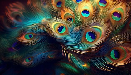 Obraz premium peacock feather background