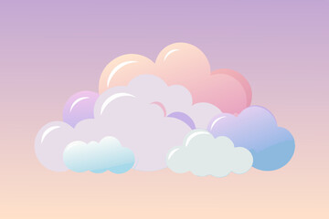 Minimalist Vector Clouds with Soft Gradients