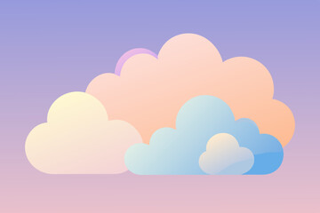 Minimalist Vector Clouds with Soft Gradients