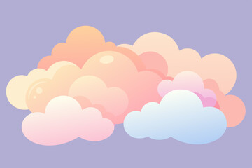 Minimalist Vector Clouds with Soft Gradients