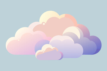 Minimalist Vector Clouds with Soft Gradients