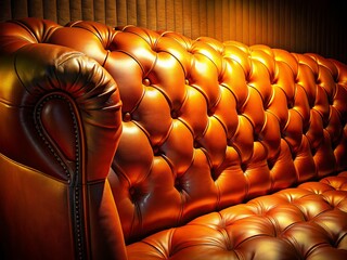 Obraz premium Vibrant Orange Leather Background for Night Photography with Glossy Textures and Soft Shadows