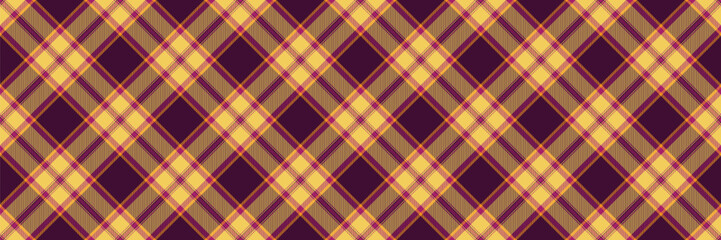 List pattern fabric tartan, ceremony check plaid background. Poncho seamless texture vector textile in dark and yellow colors.