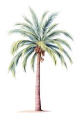 Fototapeta premium PNG Palm tree drawing plant tranquility.