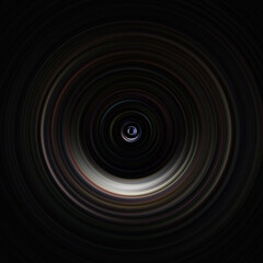 Colorful radial motion effect. Abstract rounded background. Color curves and sphere.