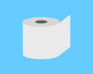 Toilet paper roll or tube icon design, template for wc. Bathroom hygiene icons, kitchen cleaning towel. Blank soft scroll product.