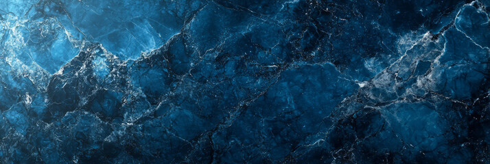 Obraz premium A striking blue marble with silver , futuristic design.