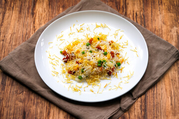 Traditional biro-biro rice, isolated in selective focus