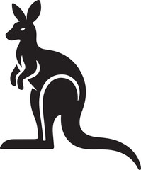 Kangaroo silhouette vector