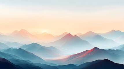 Fototapeta premium mountains landscape. landscape in watercolor style