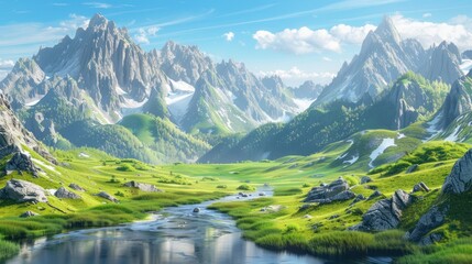 Fototapeta premium Majestic Mountain Landscape