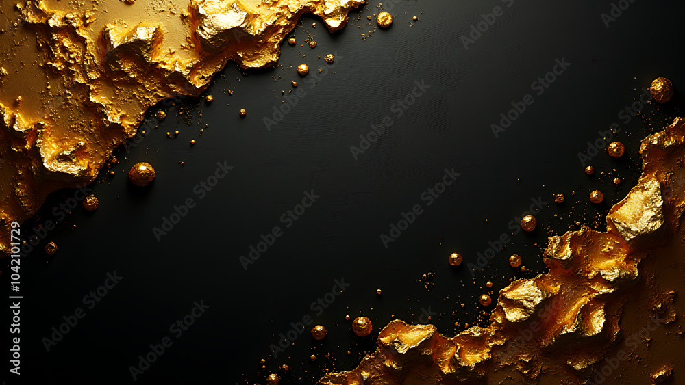 Poster the combination of gold accents and dark tones creates a striking visual effect that conveys opulenc