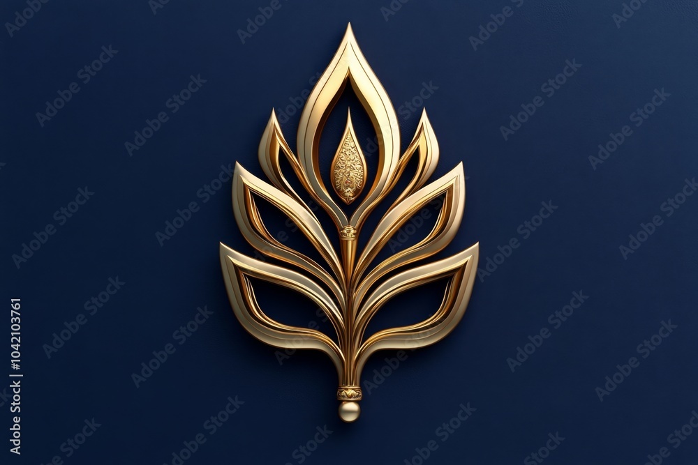 Poster abstract minimalist design of a flame, symbolizing the light of aarti in a clean, elegant style