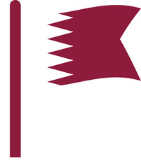 Fototapeta premium Qatar Flag Crisp Flown