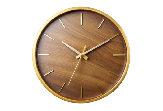 wooden wall clock png