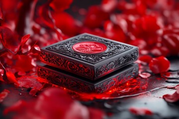 Gothic loyalty card design, with intricate dark patterns and an eerie glow, symbolizing long-term brand commitment