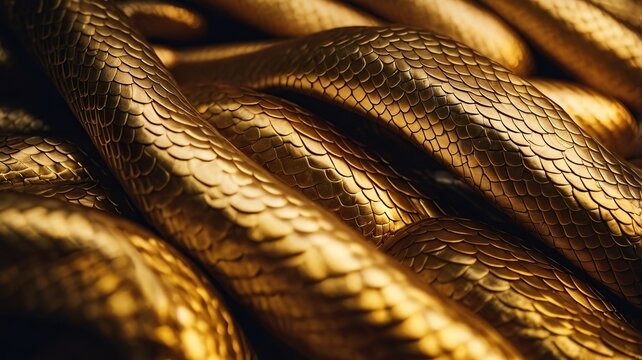 gold snake skin background
