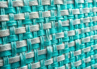 Obraz premium White Artistic Canvas with Turquoise Primer Close-Up - Conceptual Photography for Creative Inspiration and Art Projects
