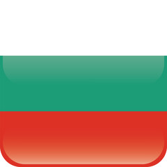 Cube shaped national flag of the European country of BULGARIA