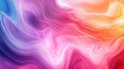 Fototapeta premium Abstract colorful wavy lines in vibrant gradient background