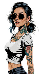 fashion model in sunglasses