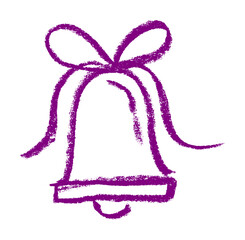 Christmas Bell Decoration Christmas Related Icon Crayon Chalk Drawing Vector
