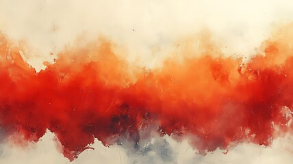 Abstract orange and red watercolor background with a soft and blurry texture.