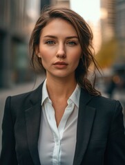 Obraz premium Professional Female Portrait in Business Attire