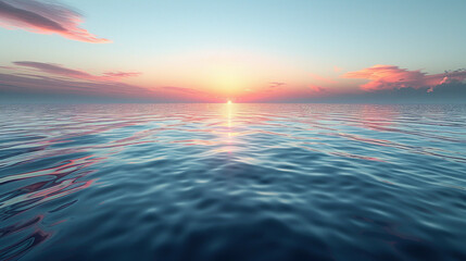 Obraz premium Tranquil Dawn: A Lake's Reflection of Serenity