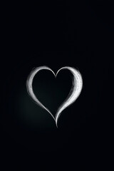 
sketch of Minimalistic heart outline merging with a crescent moon, symbolizing love and balance, sleek and elegant design