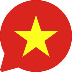 Chat Icon on Vietnam Flag