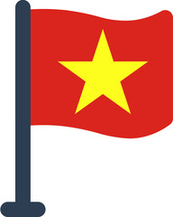 Vietnam Flag Rounded