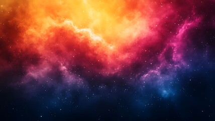 Fototapeta premium Abstract cosmic nebula with vibrant red, orange, and blue colors.