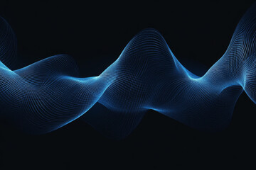 abstract representation of flowing blue waves background