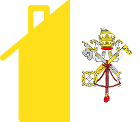 Home Shape Of Icon Vatican City State Flag